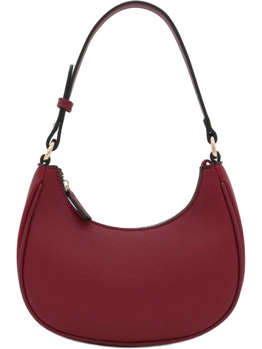 Women Wine Small Crescent For Trendy Underarm Purse Zipper Shoulder Bag